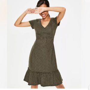 Boden Melissa Dress Black Ruffle